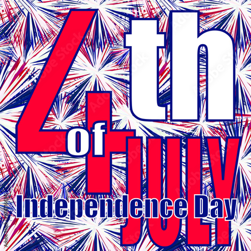 4th of July poster template.USA independence day celebration with American flag