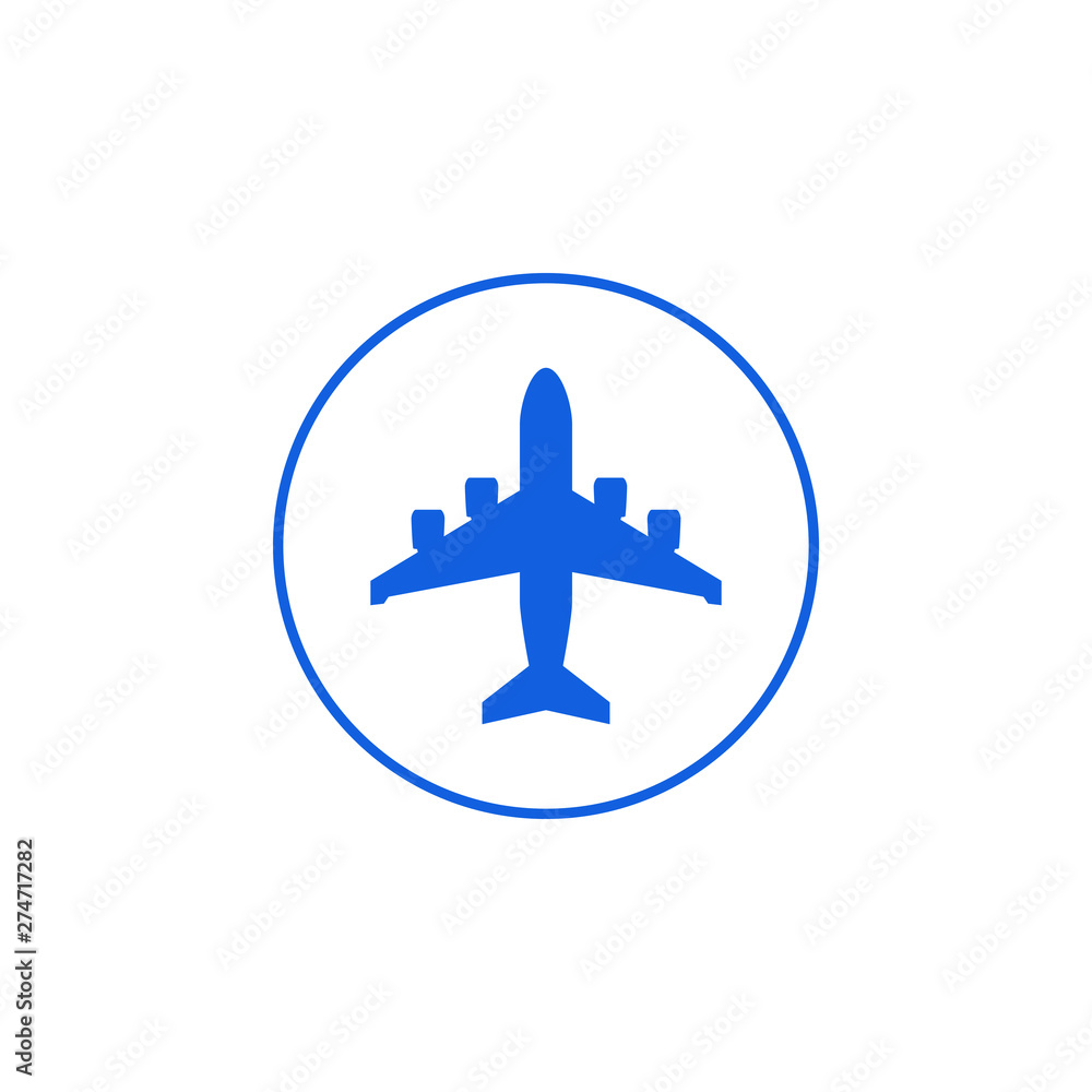 Modern Airplane Traveling Cargo Freight Icon Logo for all business company with high end look