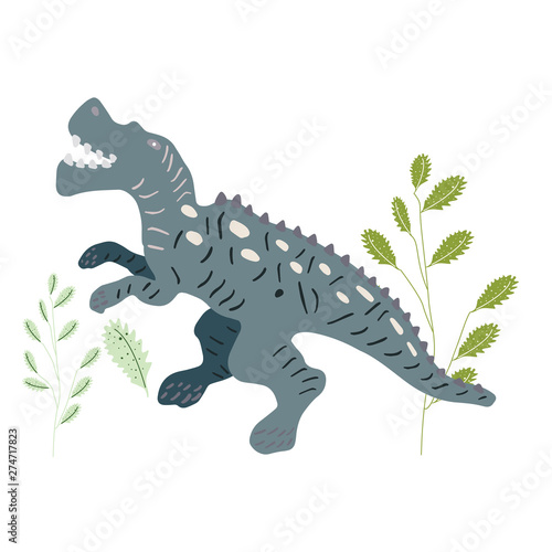 Allosaurus hand illustration