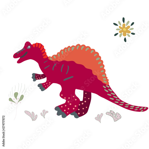 Fototapeta Naklejka Na Ścianę i Meble -  Spinosaurus hand illustration