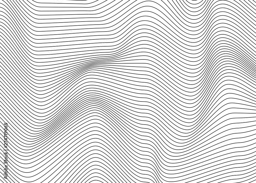 Black lines zigzag wave concept abstract vector background Black lines zigzag wave concept abstract vector background