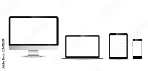 mockup in front of a black tablet that looks realistic With a transparent blank screen.