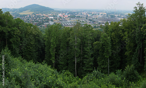 Panoramic view of Koprivnice from from the look-out 