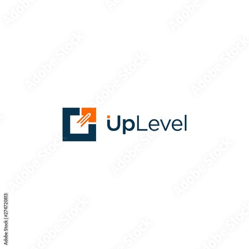 simple up level vector logo