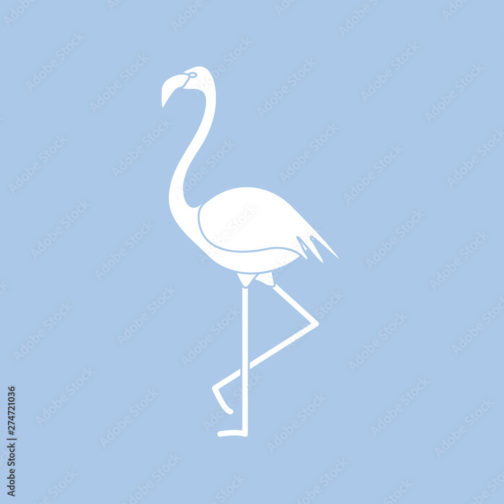 Obraz premium Exotic tropical bird flamingo.