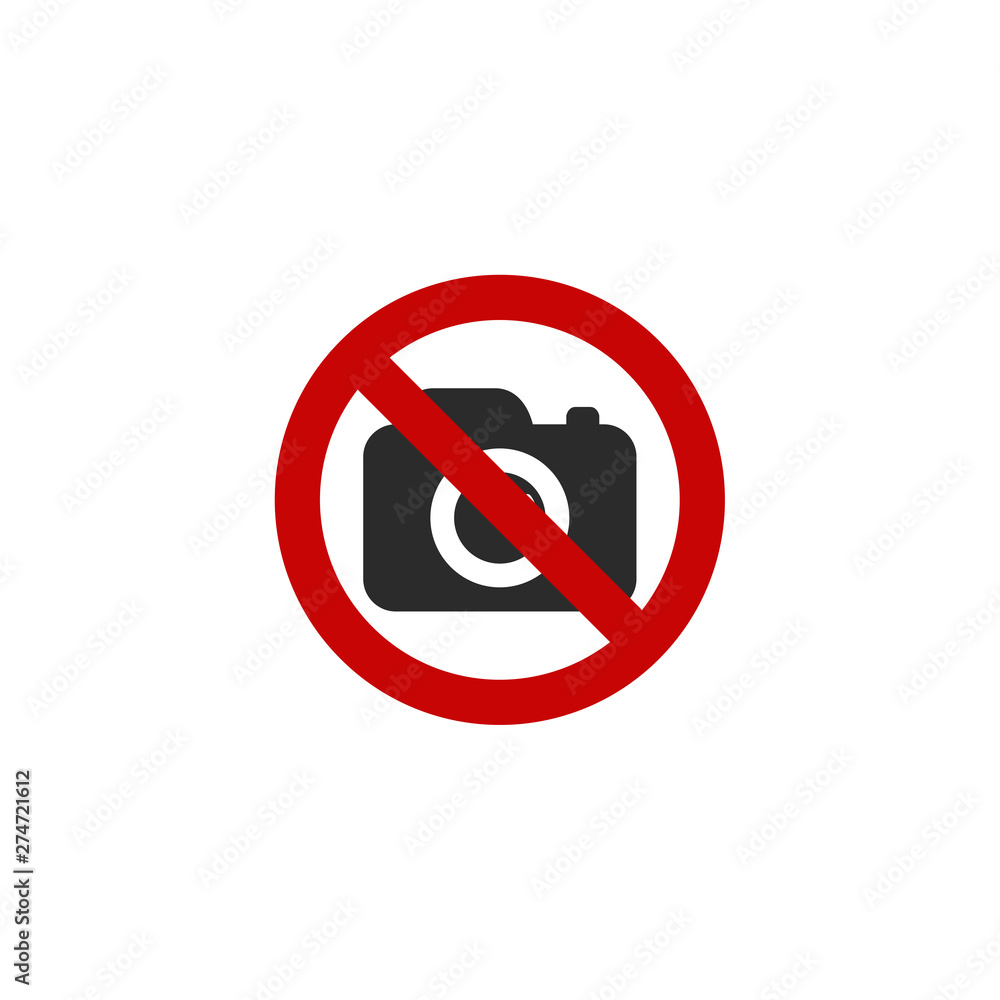 No cameras allowed icon template black color editable. No taking pictures symbol Flat vector sign isolated on white background. Simple logo vector illustration for graphic and web design. No cameras allowed icon template black color editable. No taking pictures symbol Flat vector sign isolated on white background. Simple logo vector illustration for graphic and web design.