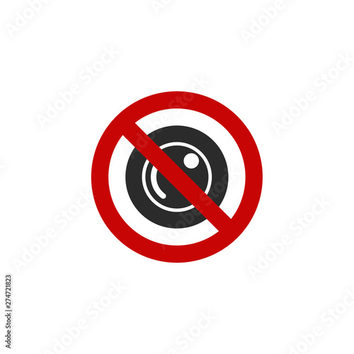 Free Download No cameras allowed icon template black color editable. No taking pictures symbol Flat vector sign isolated on white background. Simple logo vector illustration for graphic and web design. - GFXLoad