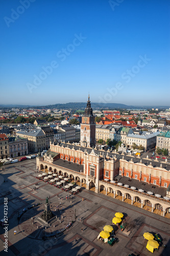 Aerial View of Krakow City in Poland