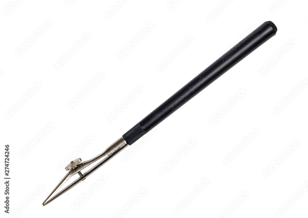 Drawing tool for drawing lines in ink isolated on white background Drawing tool for drawing lines in ink isolated on white background