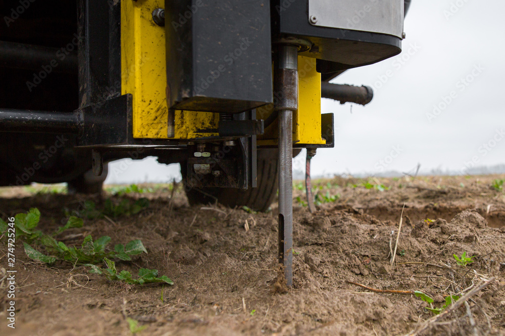 Soil Sampling. Automated probe for soil samples taking sample with soil probe sampler. Environmental protection, organic soil certification, research. Soil Sampling. Automated probe for soil samples taking sample with soil probe sampler. Environmental protection, organic soil certification, research.