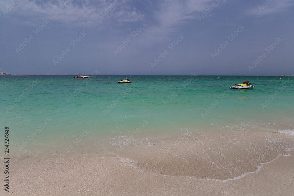 UAE, landscape sea, boat