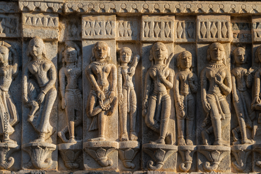 Decorative carving, Jagdish temple, Udaipur, Rajasthan, India