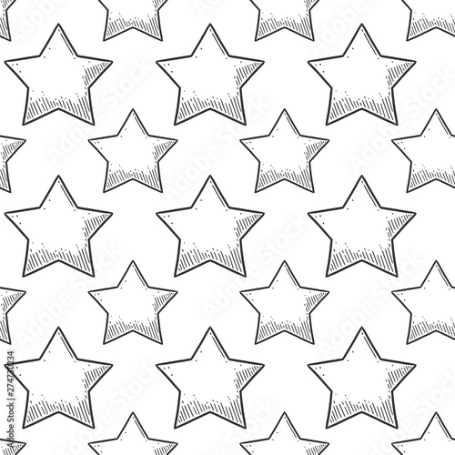Star. Vector concept in doodle and sketch style. Hand drawn illustration for printing on T-shirts  postcards.