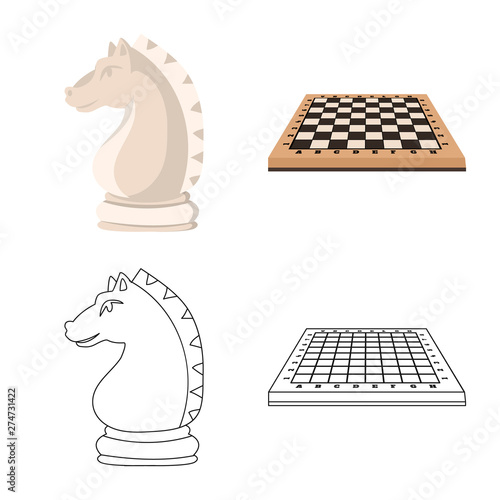 Vector design of checkmate and thin symbol. Set of checkmate and target vector icon for stock.