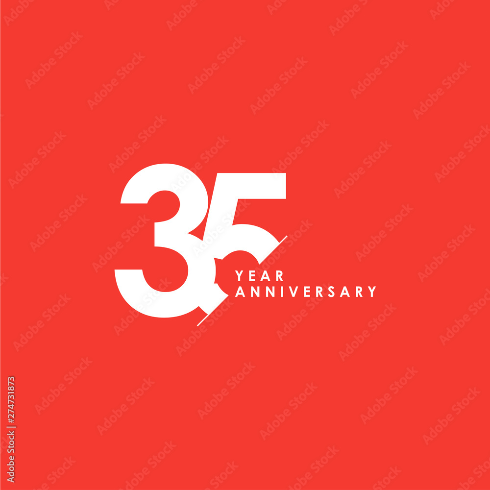 35 Years Anniversary Vector Template Design Illustration 35 Years Anniversary Vector Template Design Illustration