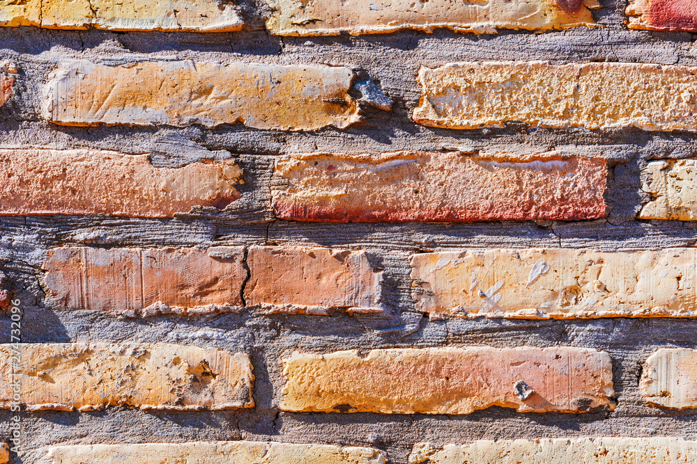 Old brick wall taken in the city of Khiva, Uzbekistan
