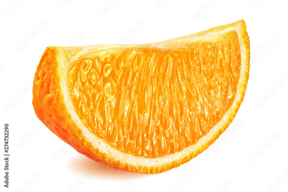 Slice of orange isolated on white background Slice of orange isolated on white background