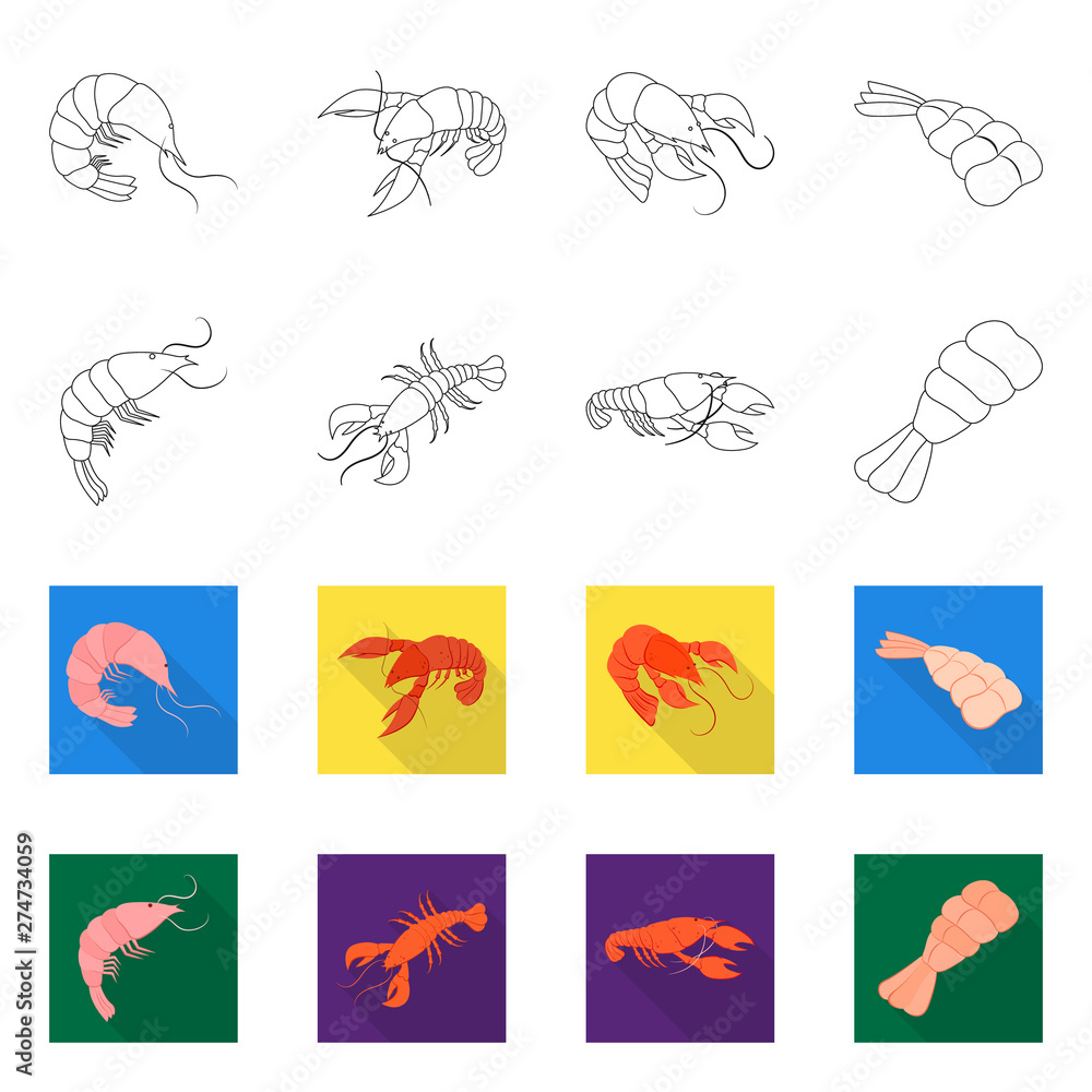 Vector illustration of appetizer and ocean symbol. Collection of appetizer and delicacy stock symbol for web. Vector illustration of appetizer and ocean symbol. Collection of appetizer and delicacy stock symbol for web.