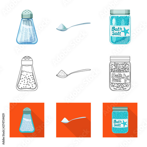 Vector design of cooking and sea logo. Set of cooking and baking vector icon for stock.