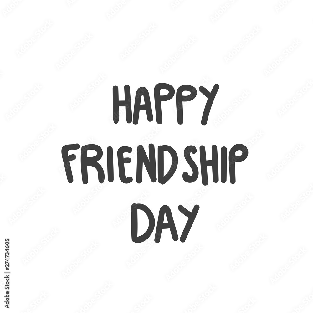 Design concept picture, banner of text: Happy Friendship Day. Can use for website and mobile website and application. Vector illustration with background.