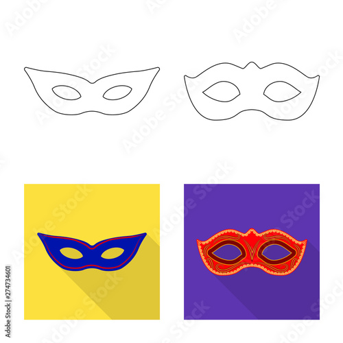 Isolated object of luxury and celebration sign. Collection of luxury and hide stock vector illustration.