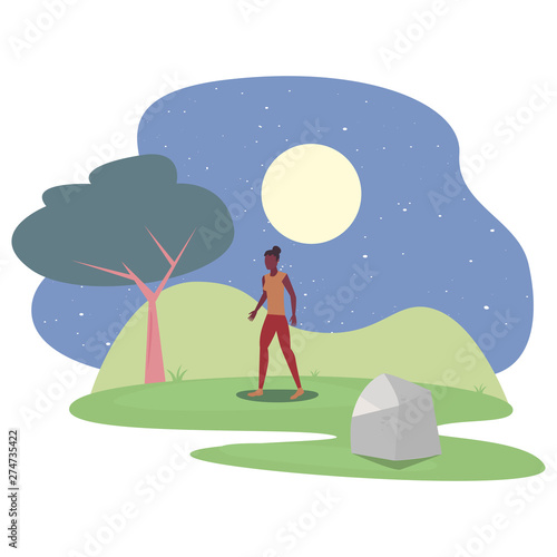 woman activity outdoor icon vector ilustration