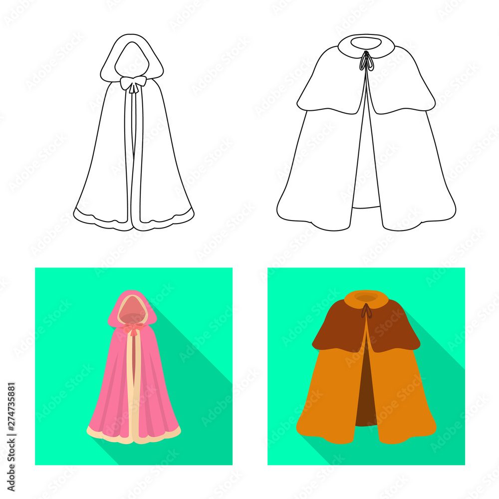 Isolated object of material and clothing logo. Set of material and garment vector icon for stock. Isolated object of material and clothing logo. Set of material and garment vector icon for stock.