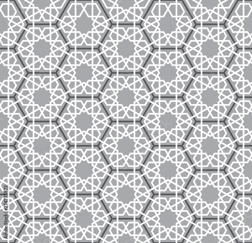 Oriental seamless vector pattern. Arabic geometric ornament for background