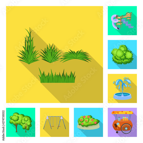 Vector design of urban and street icon. Set of urban and relaxation stock vector illustration.