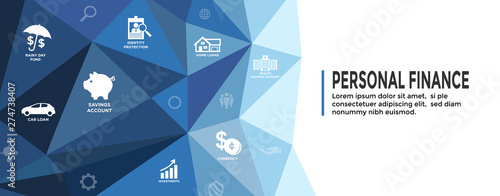 Financial Emergency Fund Icons  w Home or House, Car or Vehicle Damage, Job Loss or Unemployment, and Hospital or Medical Bills