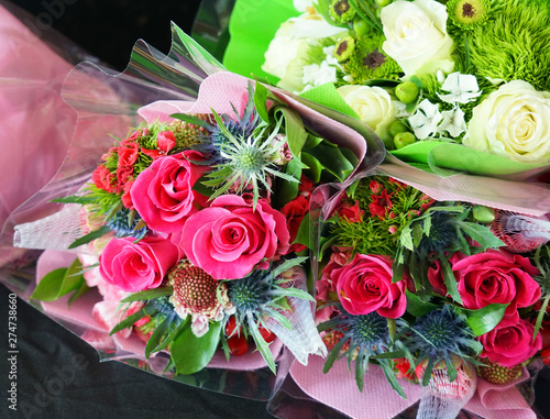 Fototapeta Naklejka Na Ścianę i Meble -  close up on bouquet of flower for celebration