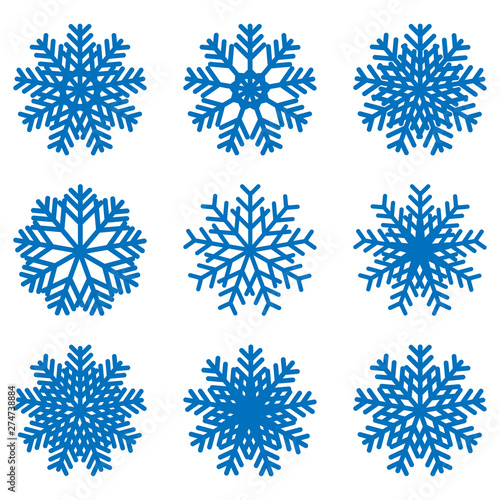 Snowflake icons kit.