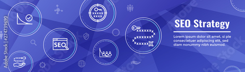 SEO Strategy - Search engine optimization concept - keywords, etc