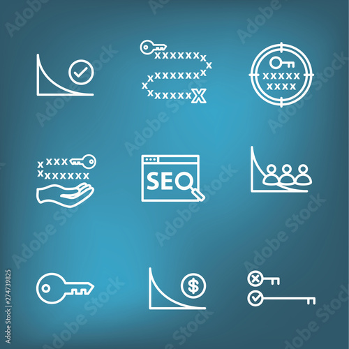 SEO Strategy - Search engine optimization concept - keywords, etc