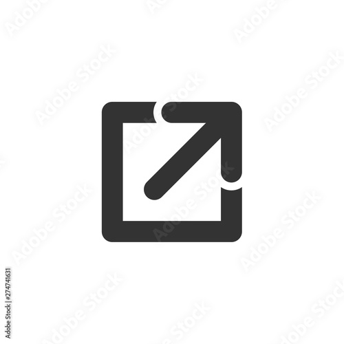 External link icon template black color editable. open page symbol Flat vector sign isolated on white background. Simple logo vector illustration for graphic and web design.