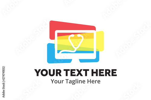 computer service creative illustration vector of graphic , laptop service illustration vector , vector of computer service logo illustration for logo identity and business