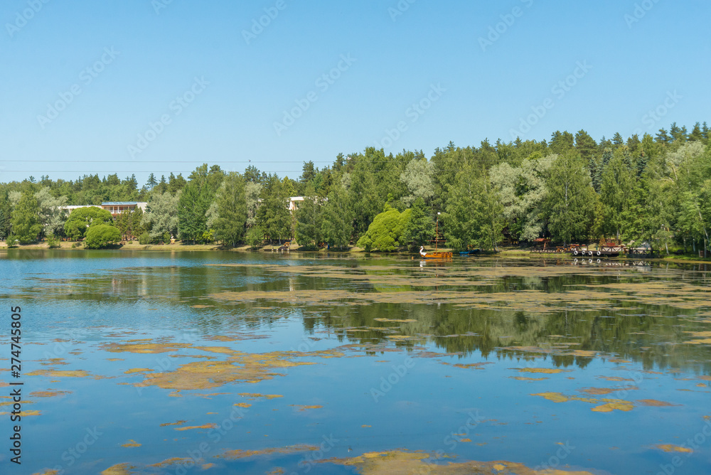 Blue lake in forest, Russian landscapes, beautiful nature Blue lake in forest, Russian landscapes, beautiful nature