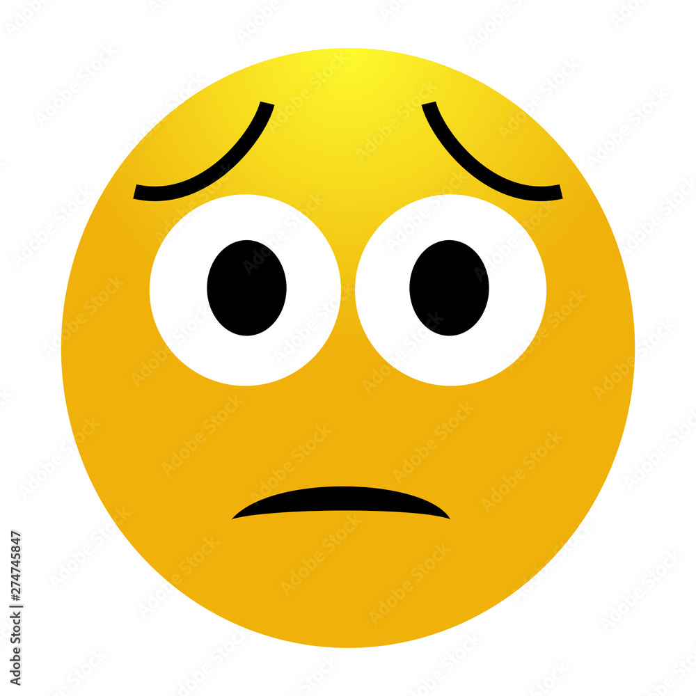 Image Details INH_18984_45153 - Terrified or frightened emoticon, emoji  with shocked facial expression isolated icon. Vector scared or surprised  smiley, afraid or horrified. Worried, unsure amazed emoticon with open  mouth, big eyes.