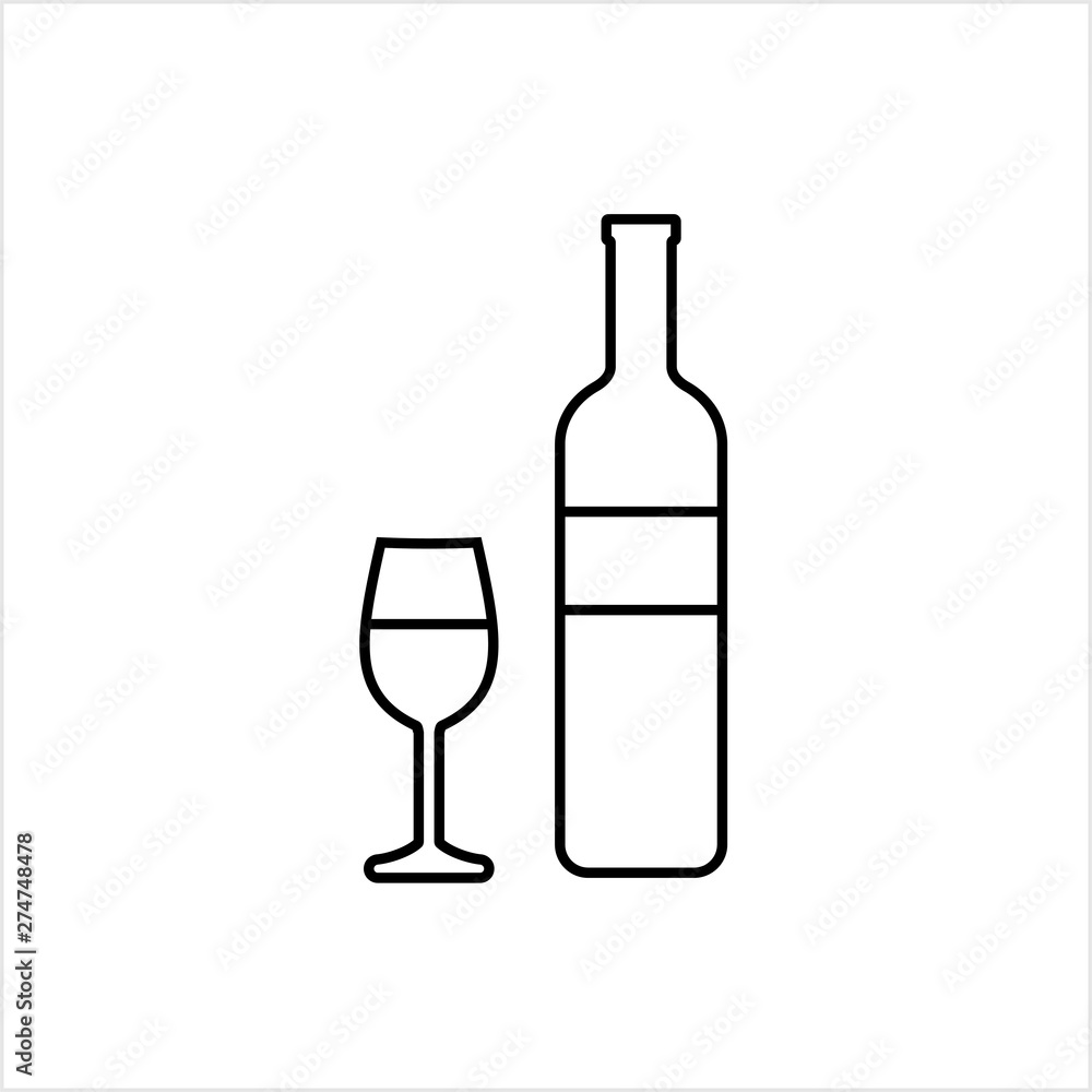 Bottle Of Wine And Glass Bottle Of Wine And Glass