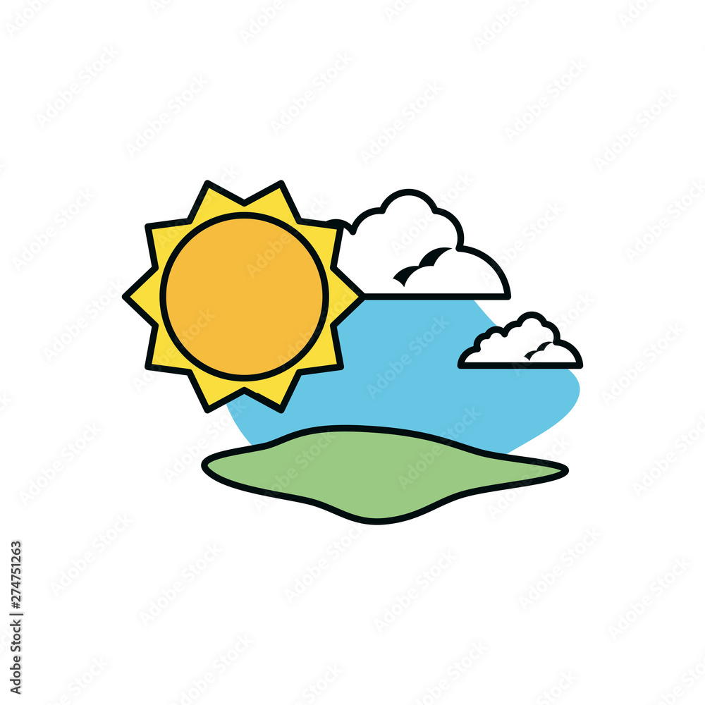Isolated summer sun design vector ilustration Isolated summer sun design vector ilustration