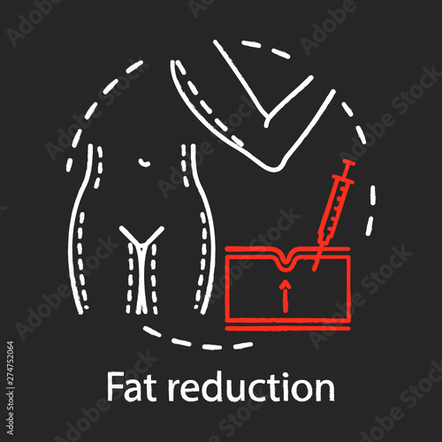 Fat reduction chalk icon