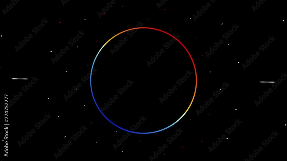 Creative explosion of circle with rings and stars on black background. Motion wallpaper with striped circle. Seamless looping animation. Creative explosion of circle with rings and stars on black background. Motion wallpaper with striped circle. Seamless looping animation.