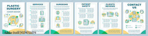 Plastic surgery info brochure template layout