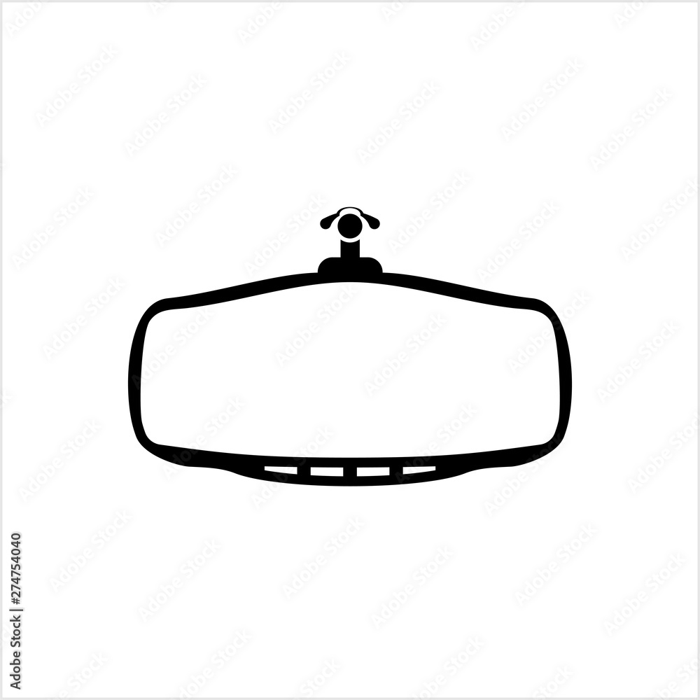 Obraz premium Car Rear View Mirror Icon