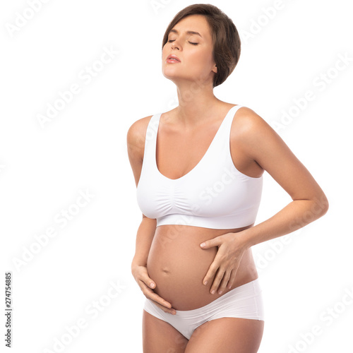 Pregnant woman has pain in her stomach