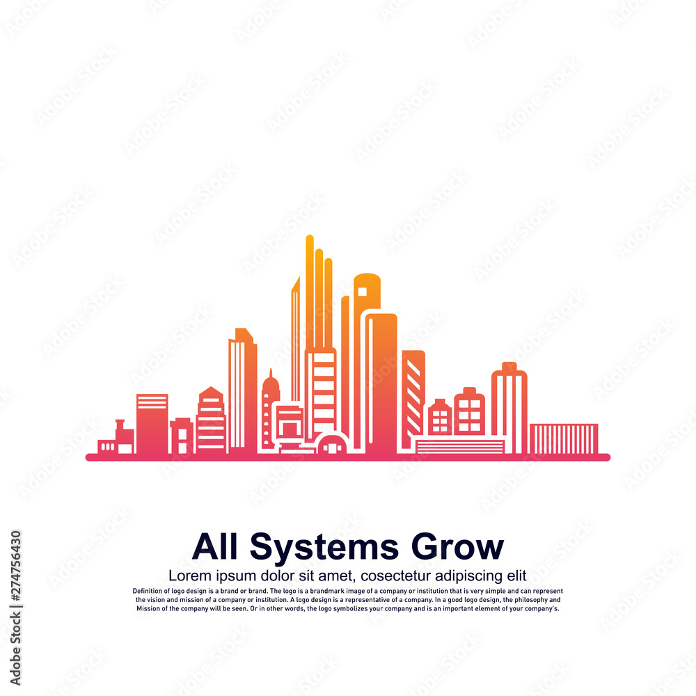 Modern City skyline . city silhouette. vector illustration in flat design. Vector silhouettes of the worlds city skylines