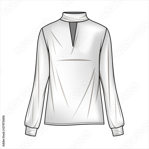 Blouse Fashion flat sketche template