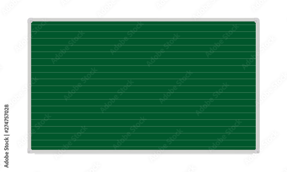 Green school chalkboard in a ruler, isolated on white background. Vector illustration Green school chalkboard in a ruler, isolated on white background. Vector illustration