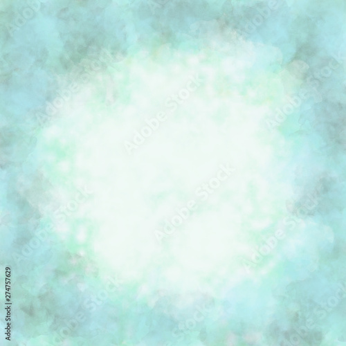 abstract illustration watercolor blue white green mint dark lightbackground with copy space for your text