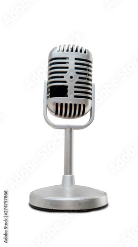 Ancient silver microphone
